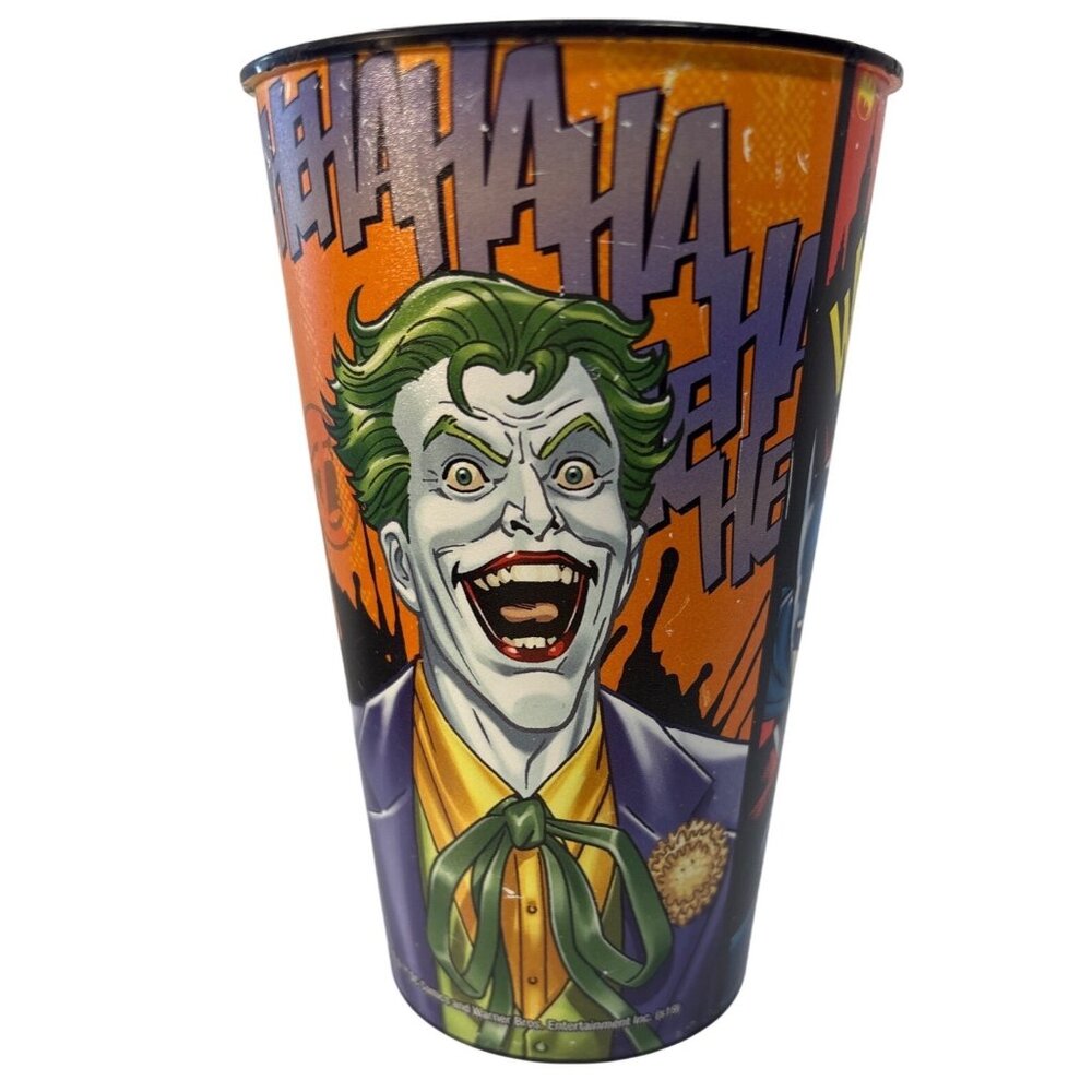 Batman & Joker Plastic Cup BPA-Free Colorful 6" Tall  USA Unique Industries